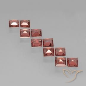 Pyrope Garnet Gemstones in 3.9 x 3.8 mm Size for Sale, Pyrope Garnet Stones in Medium Red Color