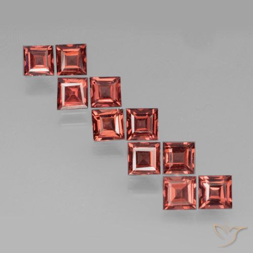 3.85 ct Square Cut Pyrope Garnet, 3.9 x 3.9 mm From Mozambique, Photo A