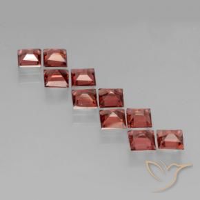 Pyrope Garnet Gemstones in 4 x 4 mm (calibrated) Size for Sale, Pyrope Garnet Stones in Medium Red Color
