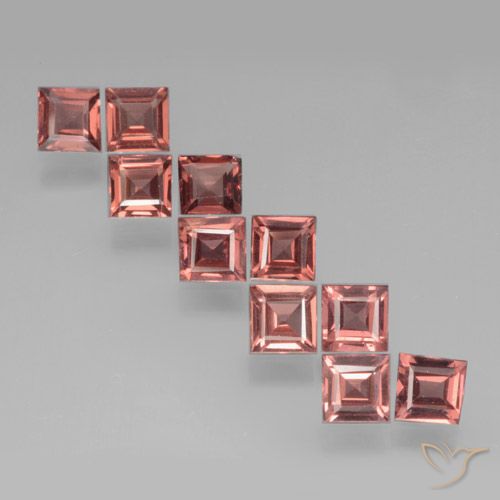 3.52ctw Natural Medium Red Pyrope Garnet, Square, VS