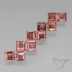 3.52 ctw Red Pyrope Garnet Stones, Natural Pyrope Garnet in Square Step-Cut Shape for Sale