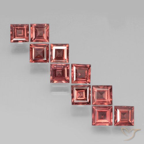 4.17ctw Natural Light Scarlet Red Pyrope Garnet, Square, VS