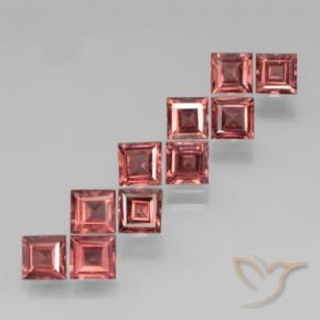 4.17 ctw Red Pyrope Garnet Stones, Natural Pyrope Garnet in Square Step-Cut Shape for Sale