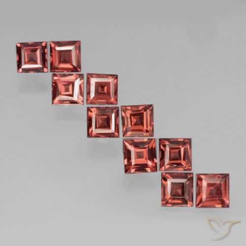 4.03ctw Natural Deep Red Pyrope Garnet, Square, VS