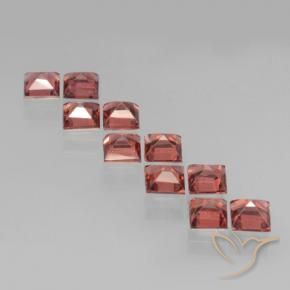 Pyrope Garnet Gemstones in 3.8 x 3.7 mm Size for Sale, Pyrope Garnet Stones in Deep Red Color