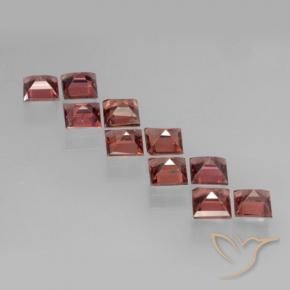 Pyrope Garnet Gemstones in 4 x 4 mm (calibrated) Size for Sale, Pyrope Garnet Stones in Scarlet Red Color