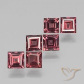 2.54 ctw Red Pyrope Garnet Stones, Natural Pyrope Garnet in Square Step-Cut Shape for Sale