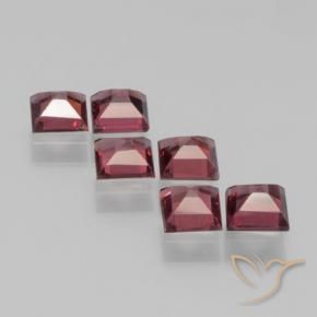 Pyrope Garnet Gemstones in 3.9 x 3.7 mm Size for Sale, Pyrope Garnet Stones in Merlot Red Color