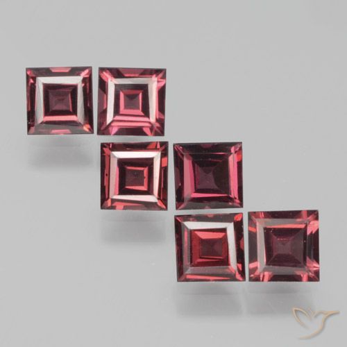 2.78ctw Natural Deep Red Pyrope Garnet, Square, VS