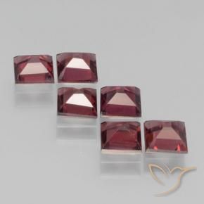 Pyrope Garnet Gemstones in 4 x 4 mm (calibrated) Size for Sale, Pyrope Garnet Stones in Deep Red Color