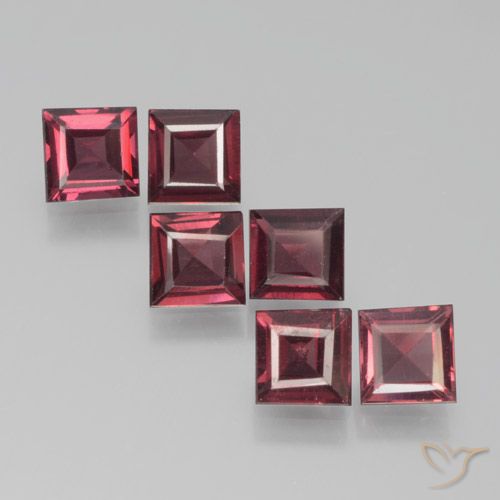 2.26ctw Natural Raspberry Red Pyrope Garnet, Square, VS