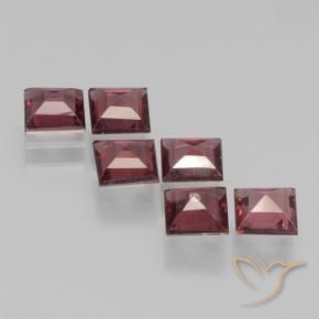 Pyrope Garnet Gemstones in 4 x 4 mm (calibrated) Size for Sale, Pyrope Garnet Stones in Raspberry Red Color