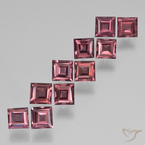3.63ctw Natural Medium-Dark Red Pyrope Garnet, Square, VS