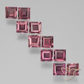 3.54 ctw Red Pyrope Garnet Stones, Natural Pyrope Garnet in Square Step-Cut Shape for Sale