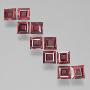 3.70 ctw Red Pyrope Garnet Stones, Natural Pyrope Garnet in Square Step-Cut Shape for Sale