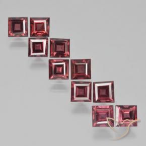 4.48 ctw Red Pyrope Garnet Stones, Natural Pyrope Garnet in Square Step-Cut Shape for Sale