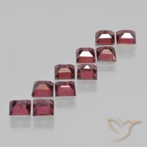 Pyrope Garnet Gemstones in 4 x 4 mm (calibrated) Size for Sale, Pyrope Garnet Stones in Dark Red Color
