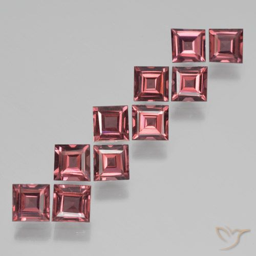 4.18 ct Square Cut Pyrope Garnet, 4 x 3.9 mm From Mozambique, Photo A