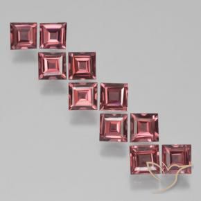 4.18 ctw Red Pyrope Garnet Stones, Natural Pyrope Garnet in Square Step-Cut Shape for Sale