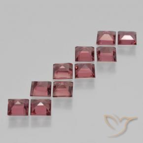 Pyrope Garnet Gemstones in 4 x 4 mm (calibrated) Size for Sale, Pyrope Garnet Stones in Raspberry Red Color