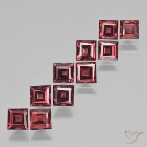 4.57ctw Natural Dark Red Pyrope Garnet, Square, VS