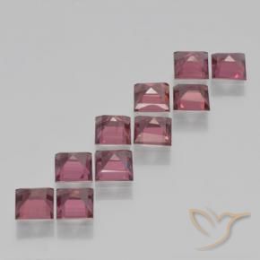 Pyrope Garnet Gemstones in 4 x 4 mm (calibrated) Size for Sale, Pyrope Garnet Stones in Dark Red Color