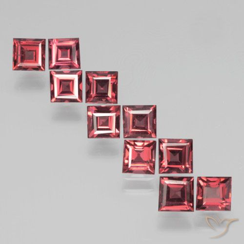 3.82ctw Natural Scarlet Red Pyrope Garnet, Square, VS