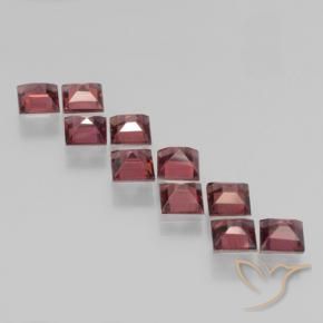 Pyrope Garnet Gemstones in 4 x 4 mm (calibrated) Size for Sale, Pyrope Garnet Stones in Scarlet Red Color
