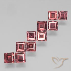 4.03 ctw Red Pyrope Garnet Stones, Natural Pyrope Garnet in Square Step-Cut Shape for Sale