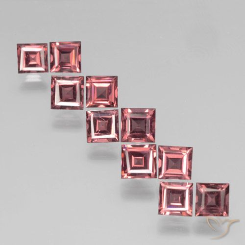 3.96ctw Natural Medium Red Pyrope Garnet, Square, VS