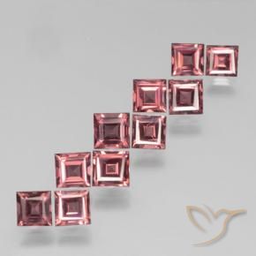 3.96 ctw Red Pyrope Garnet Stones, Natural Pyrope Garnet in Square Step-Cut Shape for Sale