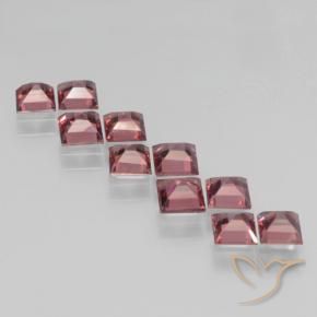 Pyrope Garnet Gemstones in 4 x 4 mm (calibrated) Size for Sale, Pyrope Garnet Stones in Medium Red Color