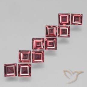 4.26 ctw Red Pyrope Garnet Stones, Natural Pyrope Garnet in Square Step-Cut Shape for Sale