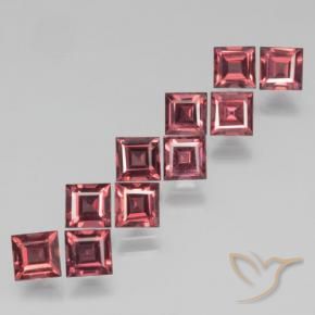 4.24 ctw Red Pyrope Garnet Stones, Natural Pyrope Garnet in Square Step-Cut Shape for Sale