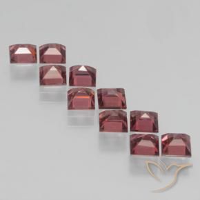 Pyrope Garnet Gemstones in 4 x 4 mm (calibrated) Size for Sale, Pyrope Garnet Stones in Deep Red Color