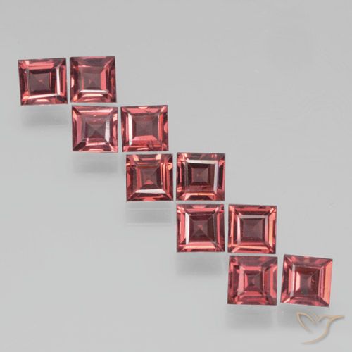 3.95ctw Natural Crimson Red Pyrope Garnet, Square, VS