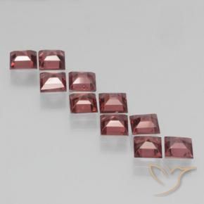 Pyrope Garnet Gemstones in 4 x 4 mm (calibrated) Size for Sale, Pyrope Garnet Stones in Crimson Red Color