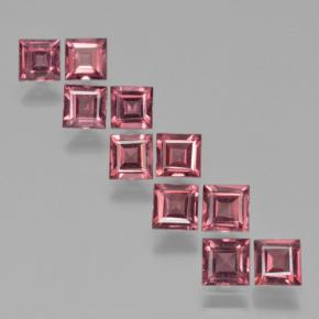 3.96 ctw Red Pyrope Garnet Stones, Natural Pyrope Garnet in Square Step-Cut Shape for Sale
