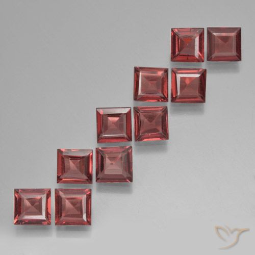 3.52ctw Natural Deep Red Pyrope Garnet, Square, VS