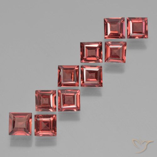 3.80ctw Natural Deep Red Pyrope Garnet, Square, VS