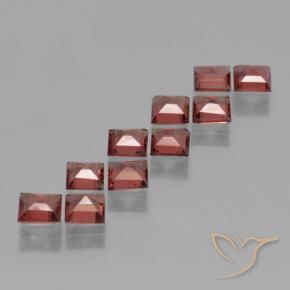 Pyrope Garnet Gemstones in 4 x 4 mm (calibrated) Size for Sale, Pyrope Garnet Stones in Deep Red Color