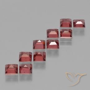 Pyrope Garnet Gemstones in 4 x 4 mm (calibrated) Size for Sale, Pyrope Garnet Stones in Crimson Red Color