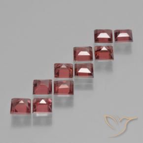 Pyrope Garnet Gemstones in 3.9 x 3.8 mm Size for Sale, Pyrope Garnet Stones in Dark Red Color
