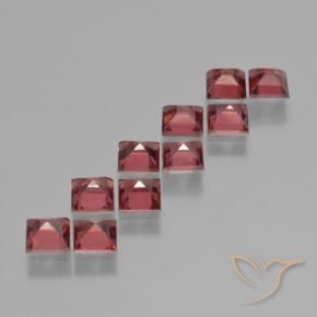 Pyrope Garnet Gemstones in 4 x 4 mm (calibrated) Size for Sale, Pyrope Garnet Stones in Scarlet Red Color