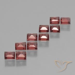 Pyrope Garnet Gemstones in 4 x 3.8 mm Size for Sale, Pyrope Garnet Stones in Light Red Color