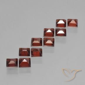 Pyrope Garnet Gemstones in 4 x 4 mm (calibrated) Size for Sale, Pyrope Garnet Stones in Medium Red Color