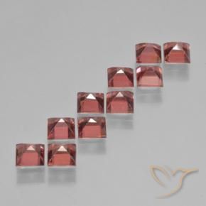 Pyrope Garnet Gemstones in 4 x 4 mm (calibrated) Size for Sale, Pyrope Garnet Stones in Medium Red Color