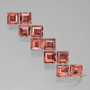 4.12 ctw Red Pyrope Garnet Stones, Natural Pyrope Garnet in Square Step-Cut Shape for Sale
