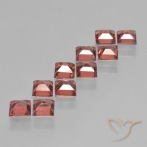Pyrope Garnet Gemstones in 4 x 4 mm (calibrated) Size for Sale, Pyrope Garnet Stones in Brick Red Color