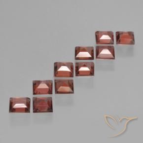 Pyrope Garnet Gemstones in 3.9 x 3.7 mm Size for Sale, Pyrope Garnet Stones in Dark Red Color